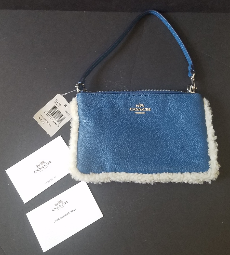 Coach Shearling Wristlet (NWT)